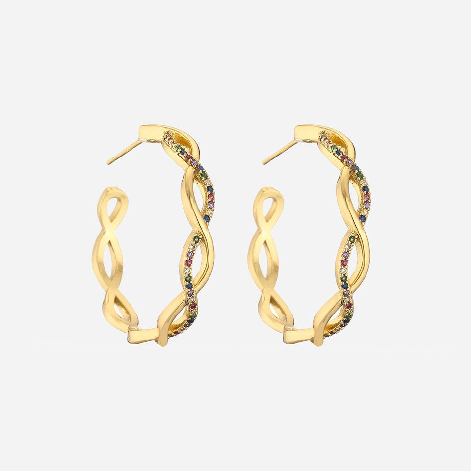 Julenyssa | Pendientes Onda 18K Oro