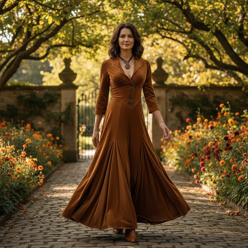 Ana | Vestido largo de terciopelo