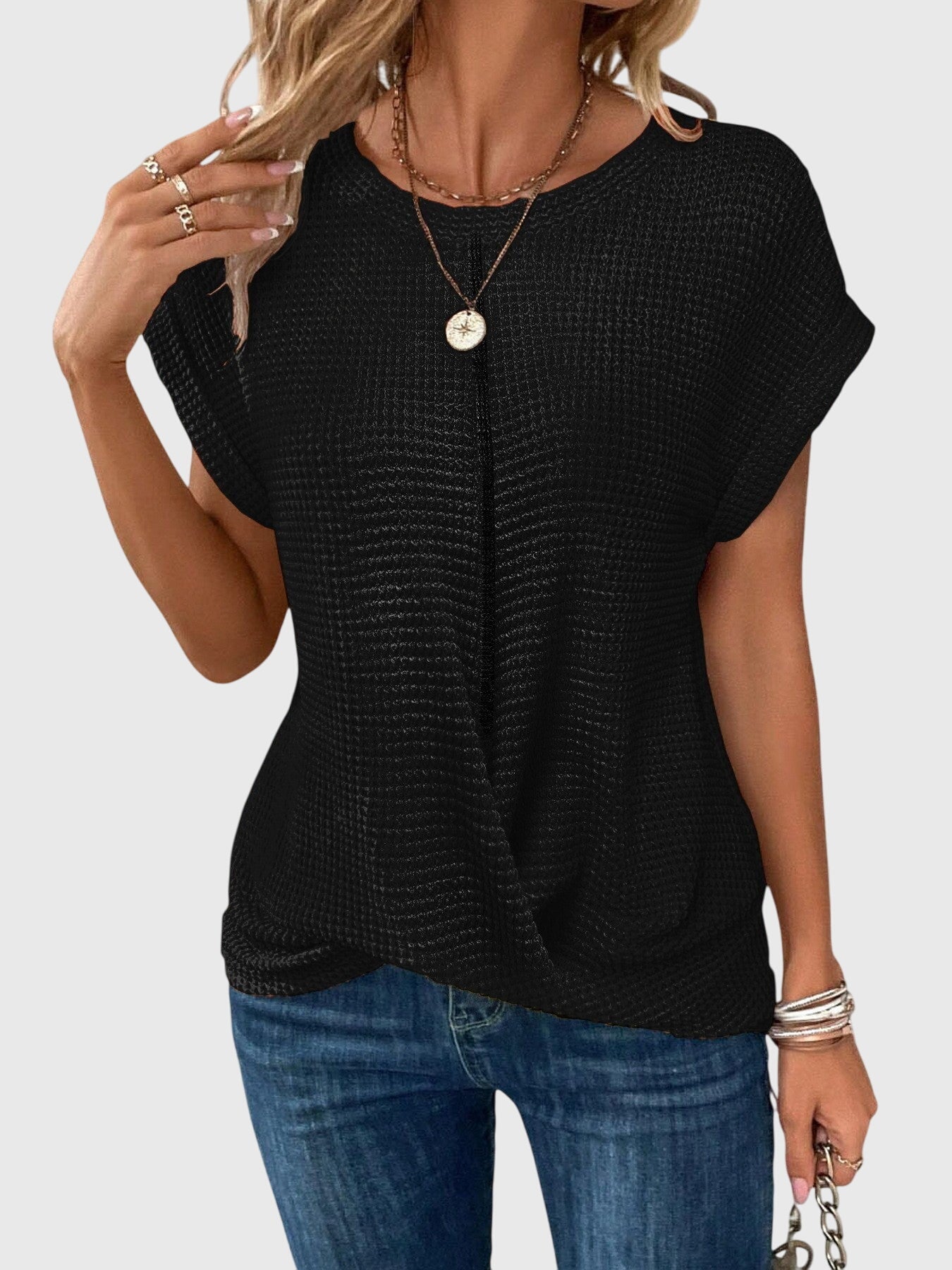 Isa™ | Blusa Elegante con Cuello Redondo