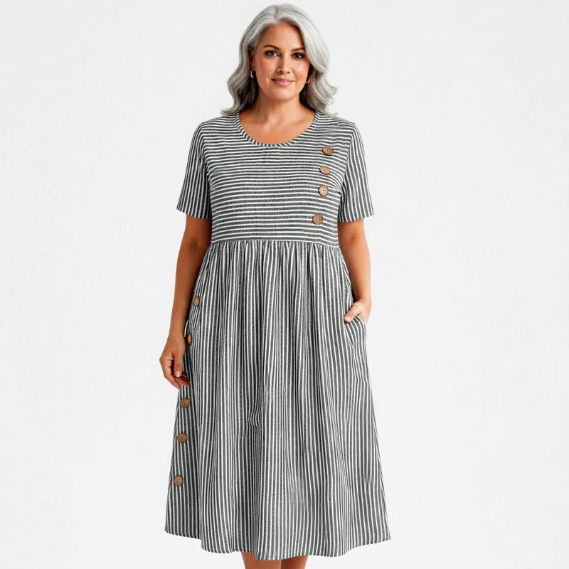 Vestido midi a rayas Wanda