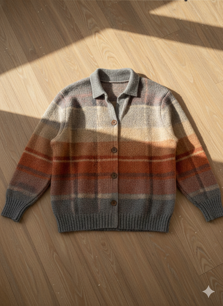 Florish | Blusa a cuadros en cálidos tonos otoñales