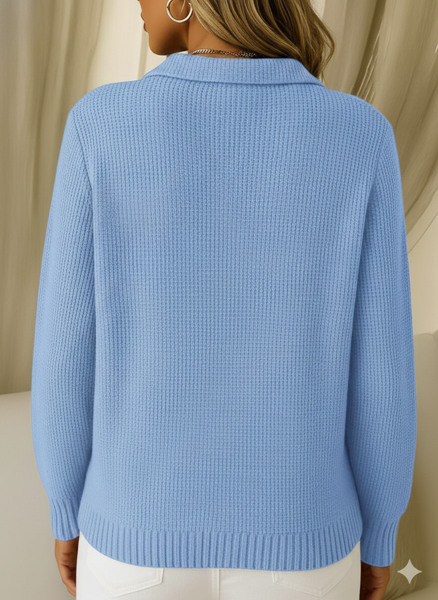 Elena | Cárdigan Clásico en Punto Suave