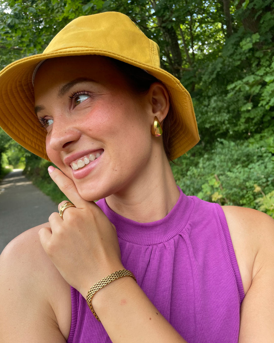 Jaylinette | Anillo Grande de Oro de 18K