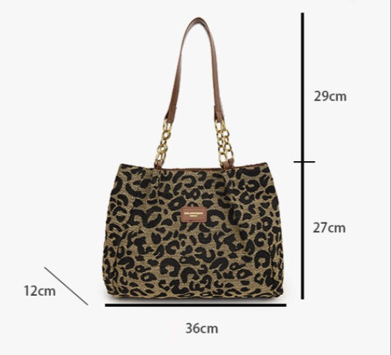 Valeria - Bolso con elegante estampado de leopardo