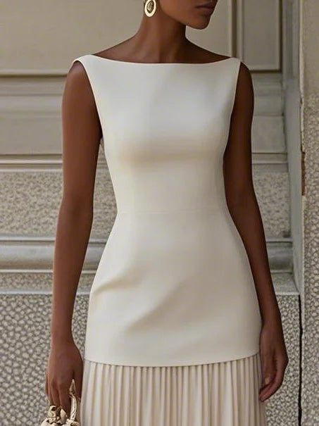 Micaela | Vestido largo plisado de diseño