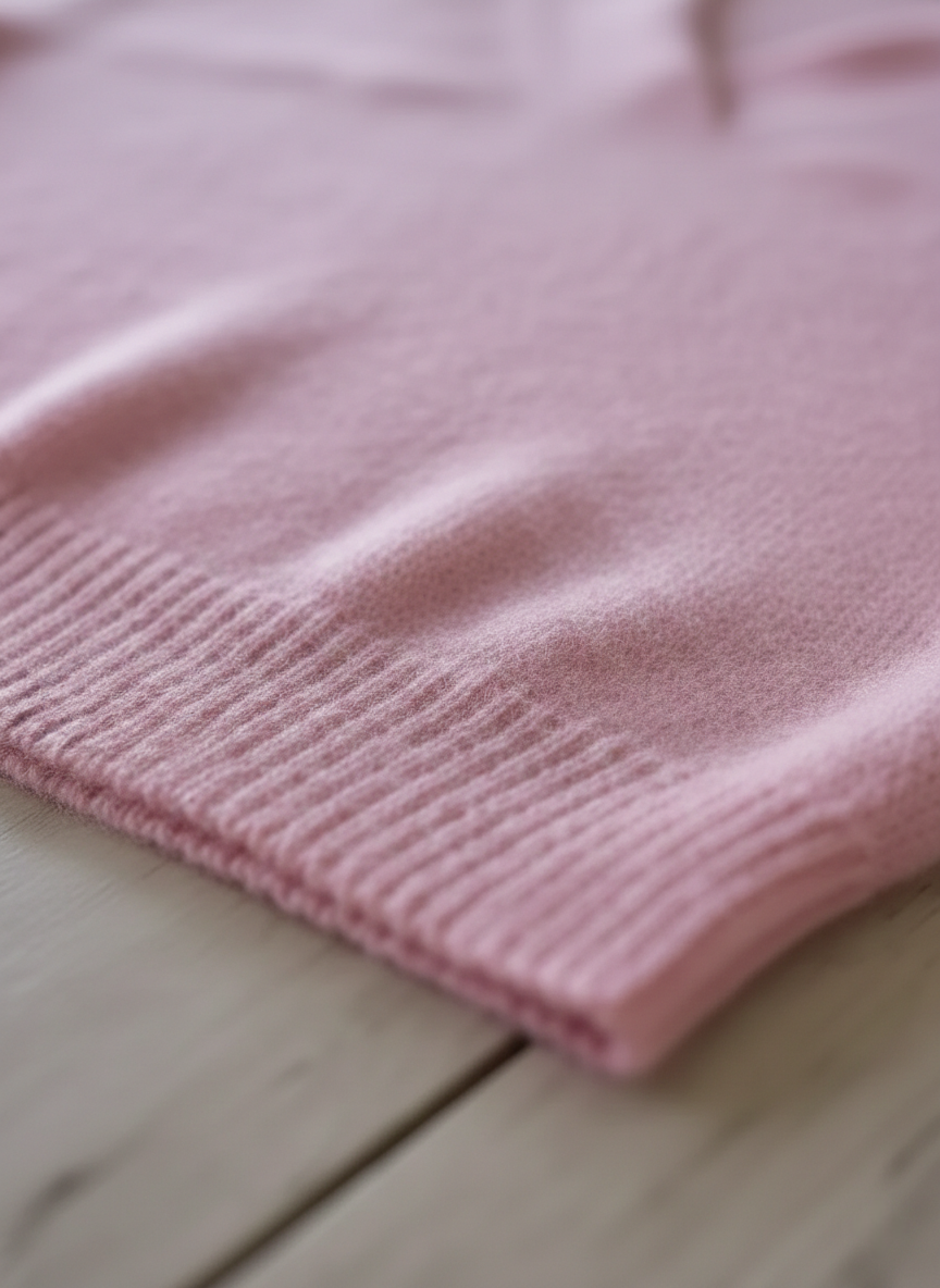 Faye | Jersey rosa claro con cuello en V y corte holgado