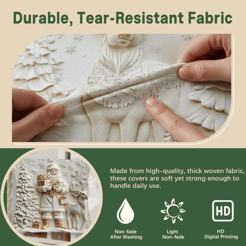 🎄 Fundas decorativas navideñas 3D (juego de 4 unidades)