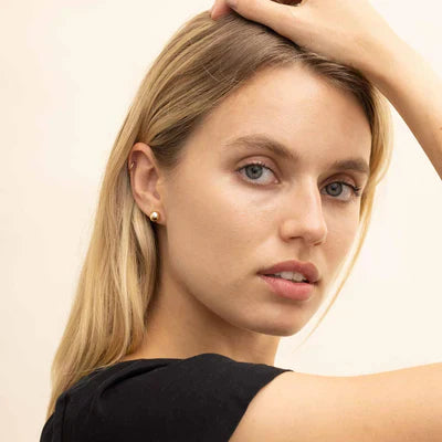 Soravelle | Pendientes Redondos de Oro de 18K