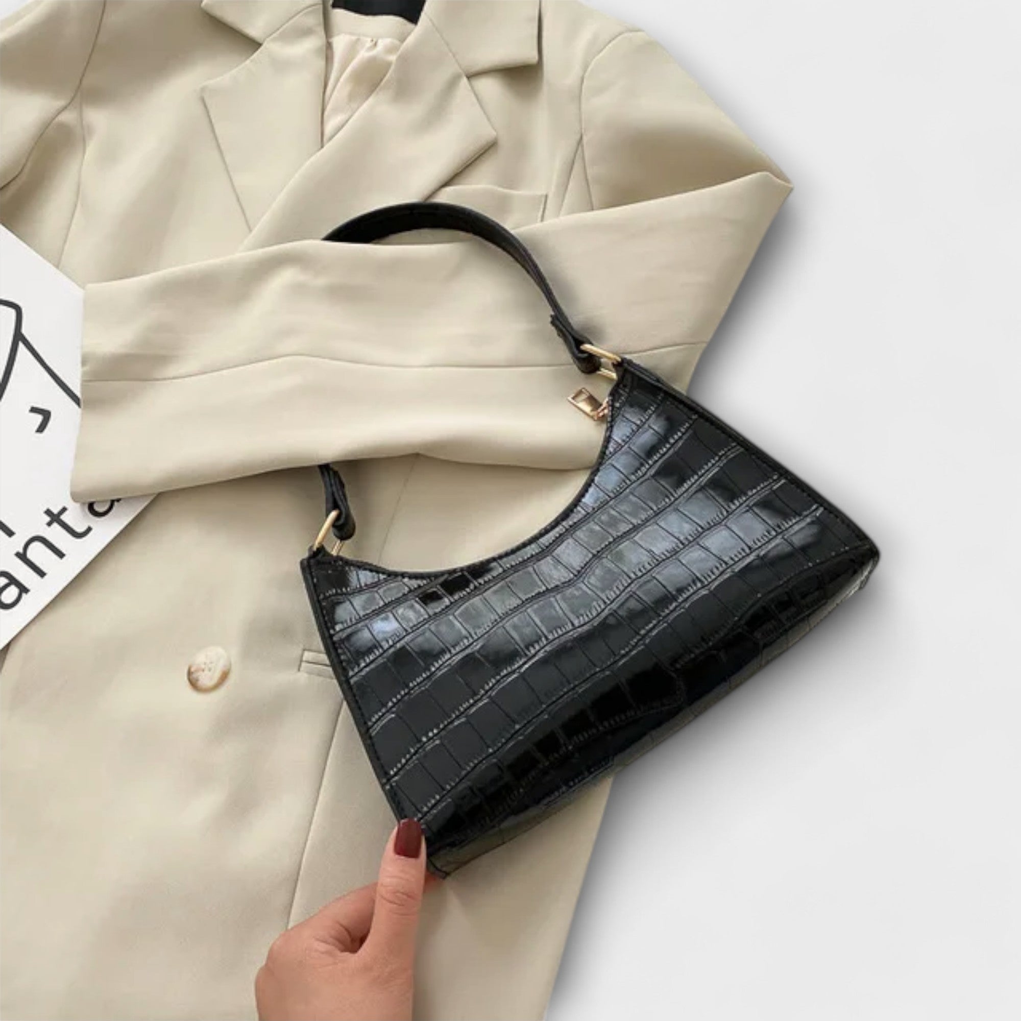 Olivia - Bolso de Cuero Brillante