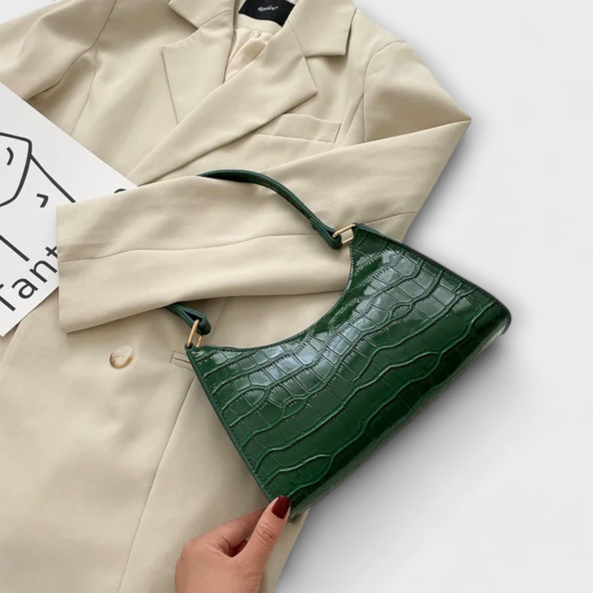 Olivia - Bolso de Cuero Brillante