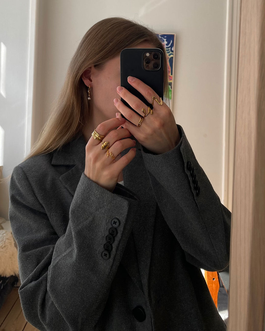 Jaylinette | Anillo Grande de Oro de 18K