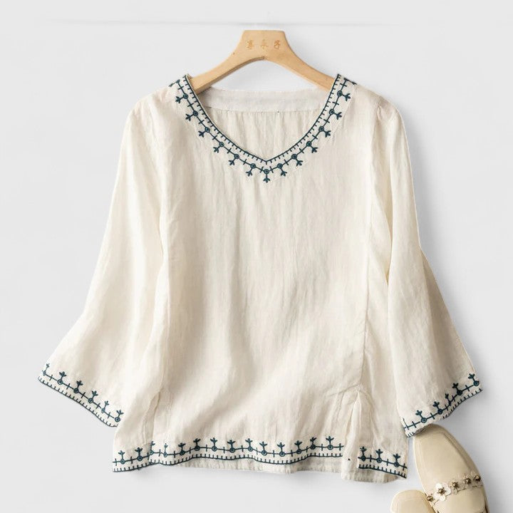 Taysia | Blusa Elegante de Cuello en V