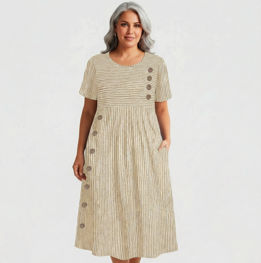 Vestido midi a rayas Wanda