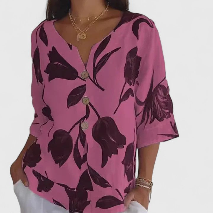 Isabel | Blusa Elegante con Estampado Floral