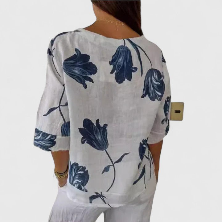 Isabel | Blusa Elegante con Estampado Floral