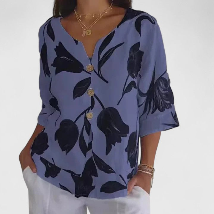 Isabel | Blusa Elegante con Estampado Floral