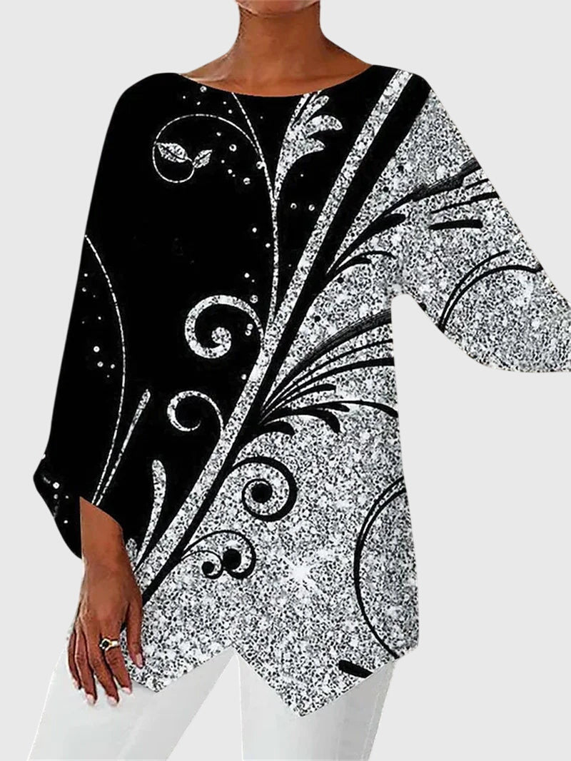 Alayah™ | Top Elegante de Cuello Redondo