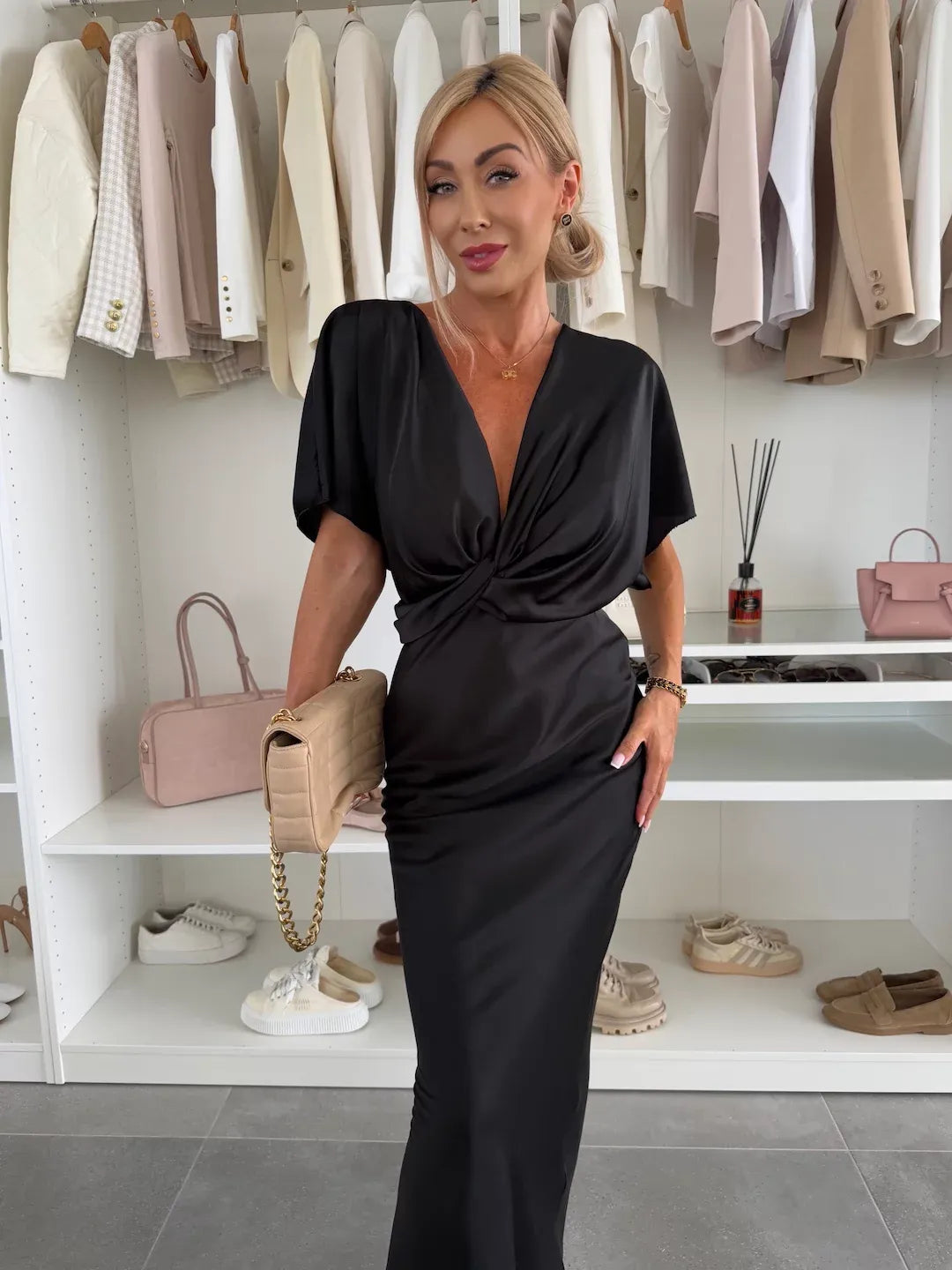 Mernes | Vestido con nudo cruzado